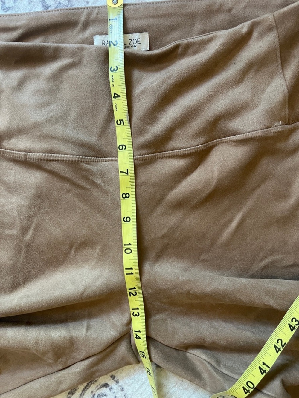 Rachel Zoe Slim High-Waist Pants in Tan - Picture 5 of 9